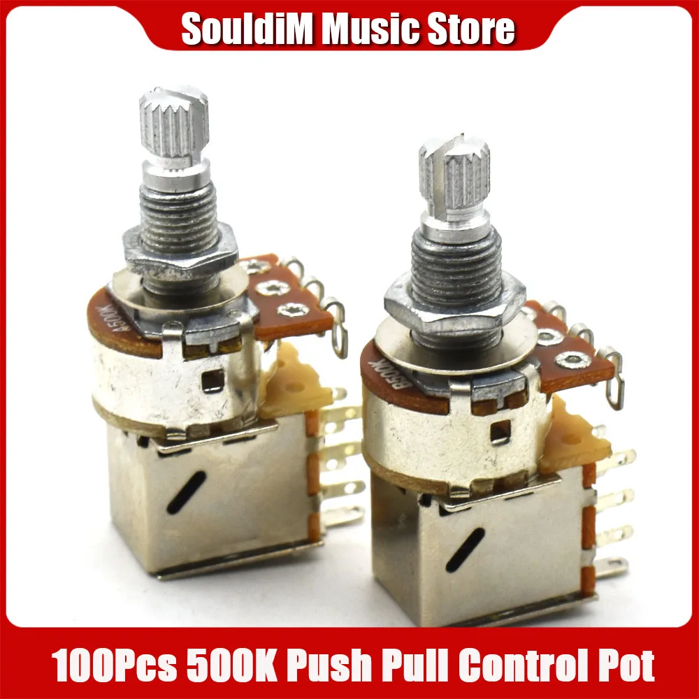 50Pair A500K and B500K Push Pull Guitar Control Pot Guitar Potentiometer Guitar Part