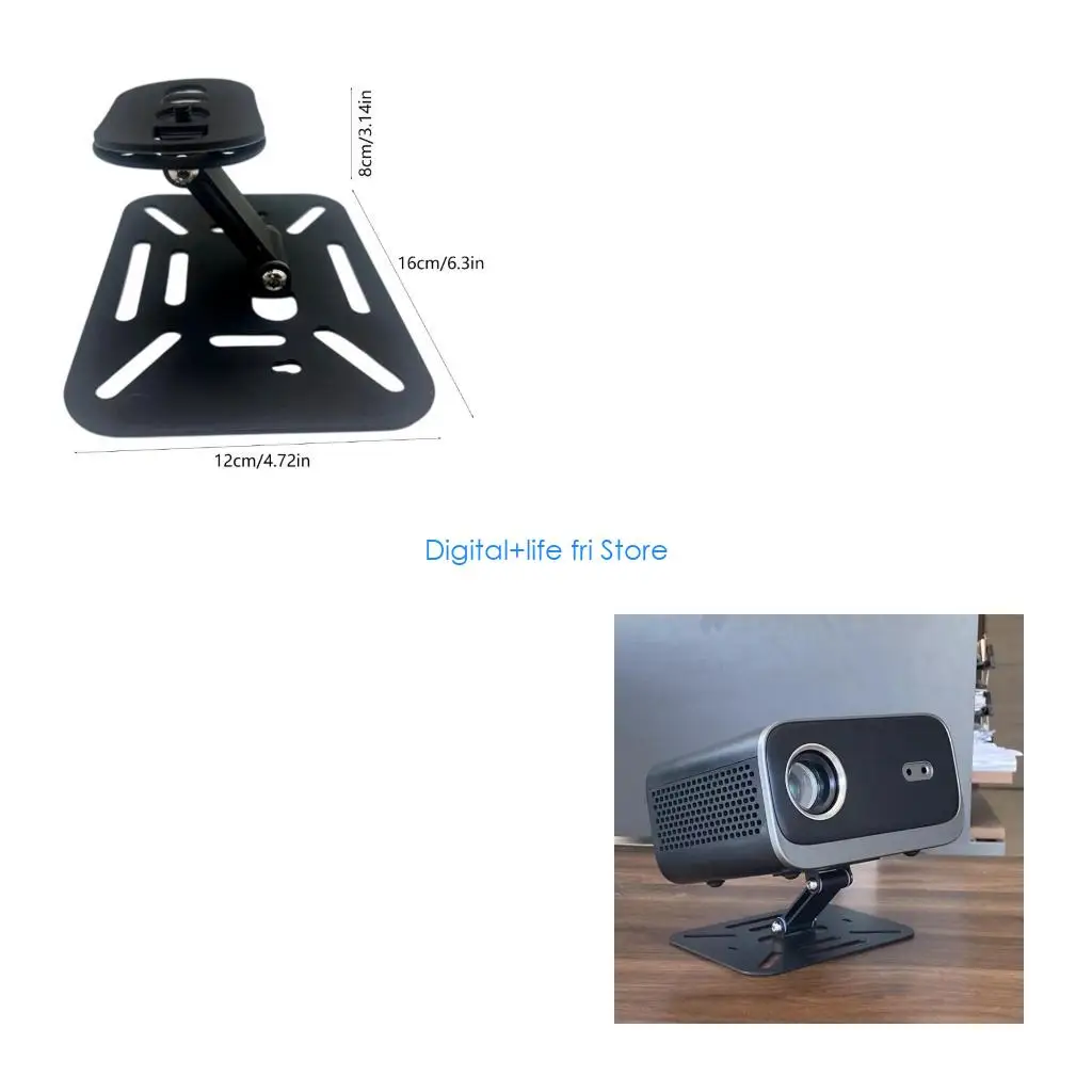 E06D Adjustable Projector Stand Heavy Duty Carbon Steel Holder Double-tiered Mount