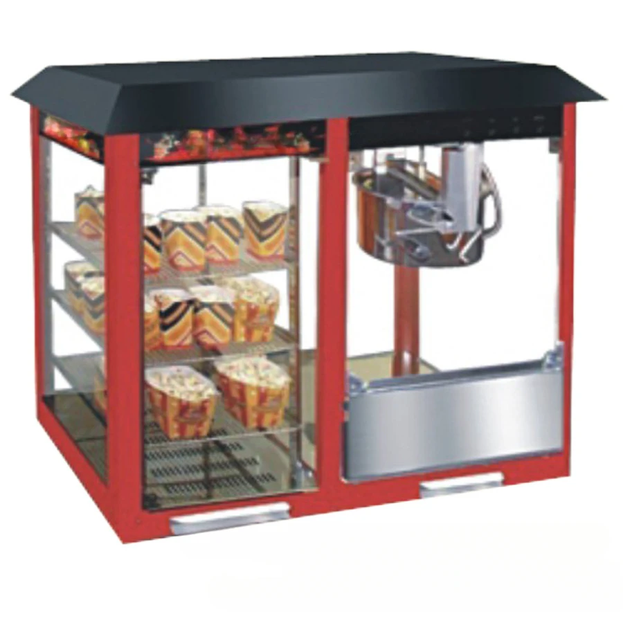 Applicable to PO-8W kitchen equipment popcorn machine with thermal insulation cabinet, popping grain