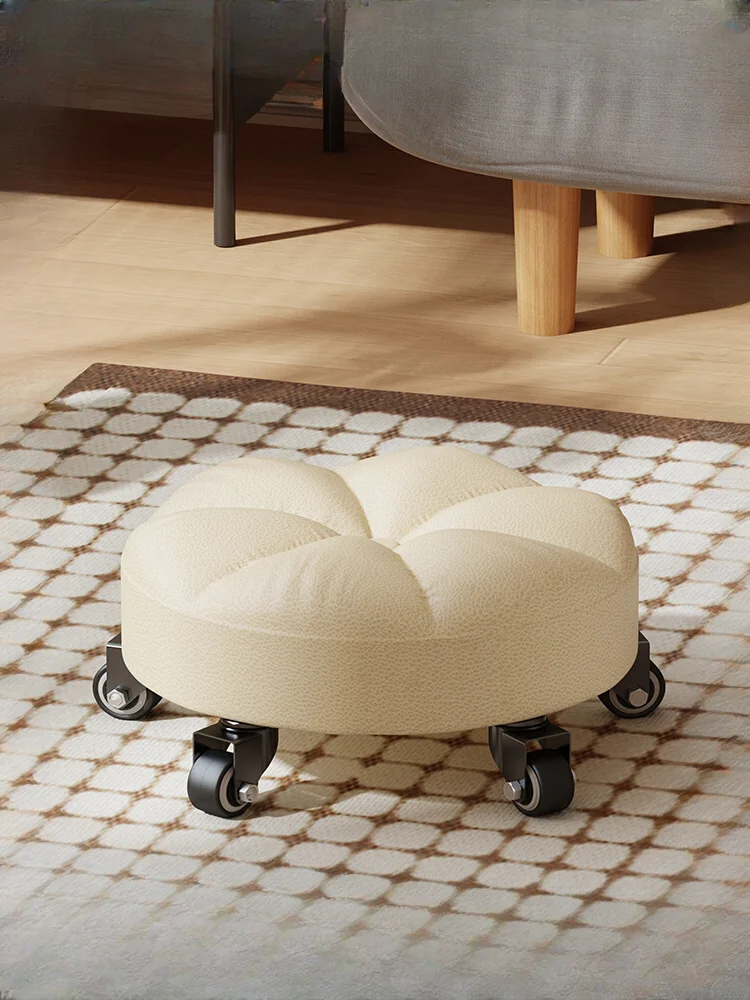 

Pulley low stool Household beautiful seam stool Universal wheel small stool dismantling express