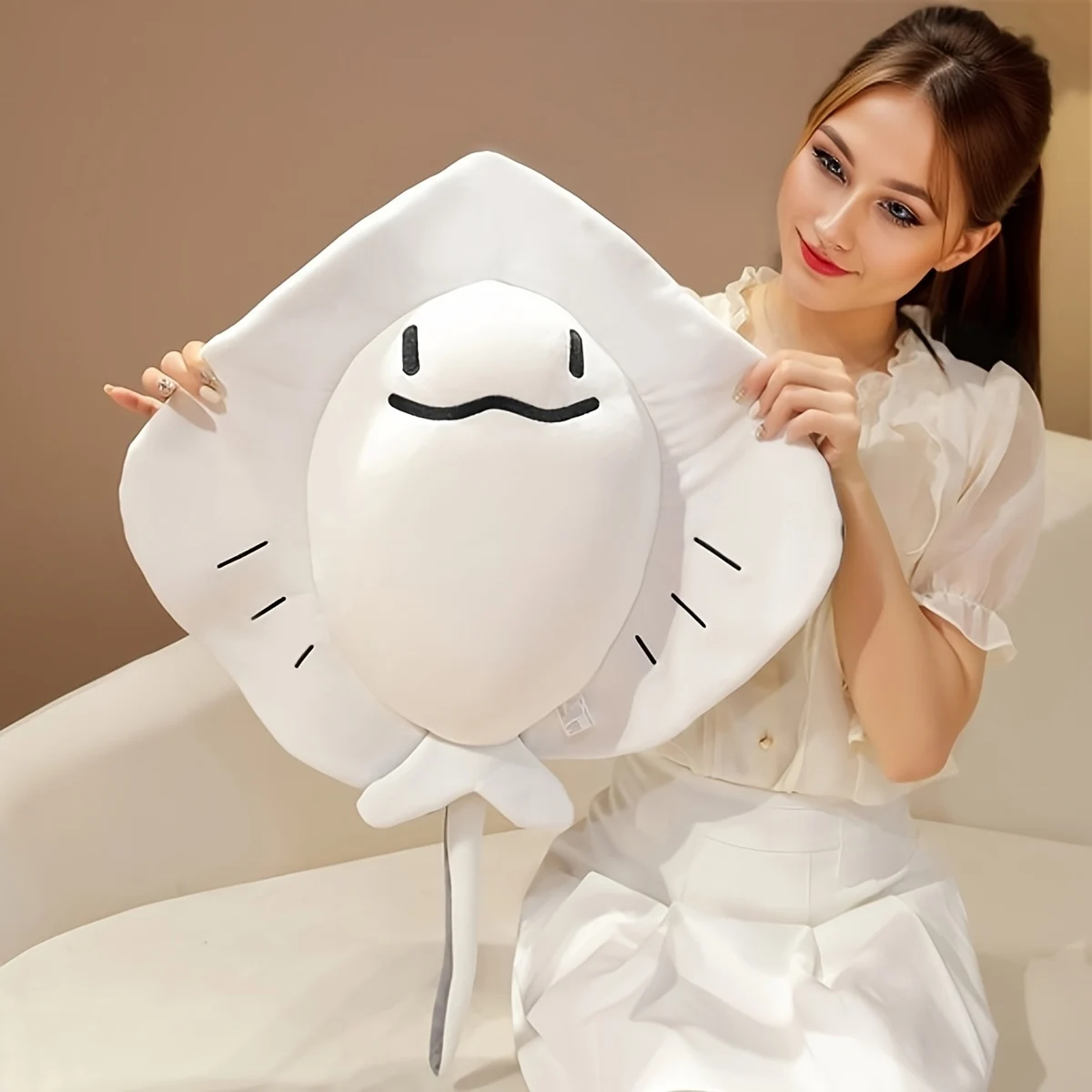 망고어의 새로운 봉제인형, 귀엽고 편안하며 포옹하기 좋은 해양 시리즈 베개 인형, 수족관 생일 파티 선물