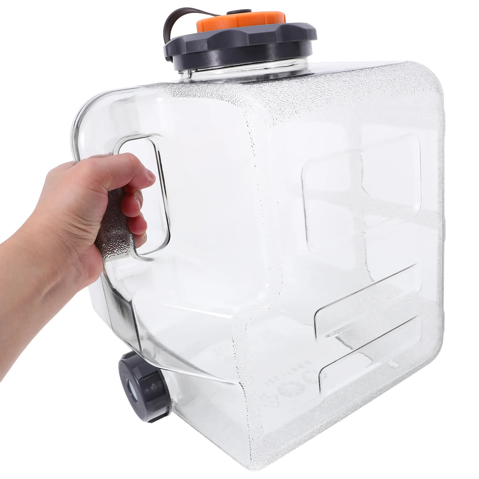 

12L Outdoor Portable Water Container Leakproof Spigot Camping Drink Dispenser With Extended Pipe For Hiking Travel Rv Storage