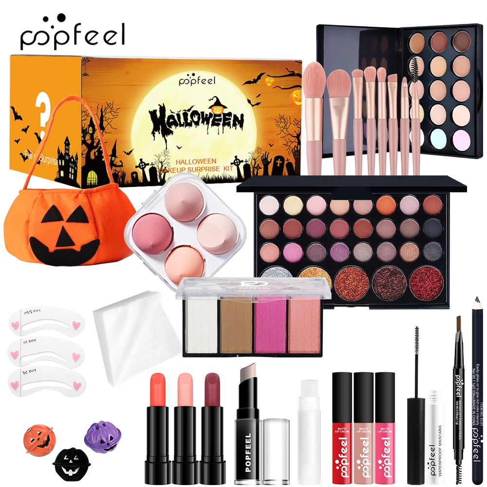 All in One Makeup Kit Makeup Set Eyeshadow Palette Lip Gloss Eyebrow Pencils Makeup Brushes etc Gift For Ladies Girls Teens