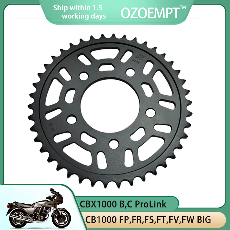 OZOEMPT 530-42T Motorcycle Rear Sprocket Apply to FT500 Ascot  CB1000 FP,FR,FS,FT,FV,FW BIG   CBX1000 B,C ProLink  80-82