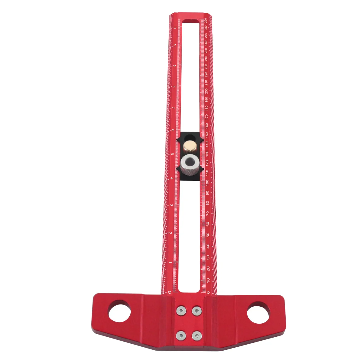 Holzbearbeitung, 2-in-1-Bohrung, Positionierung, Scoring-Lineal, Aluminium-Anreißer, Markierung, T-Quadrat-Dübellehre mit 6/8/10 mm Bohrhülse – Detail 12