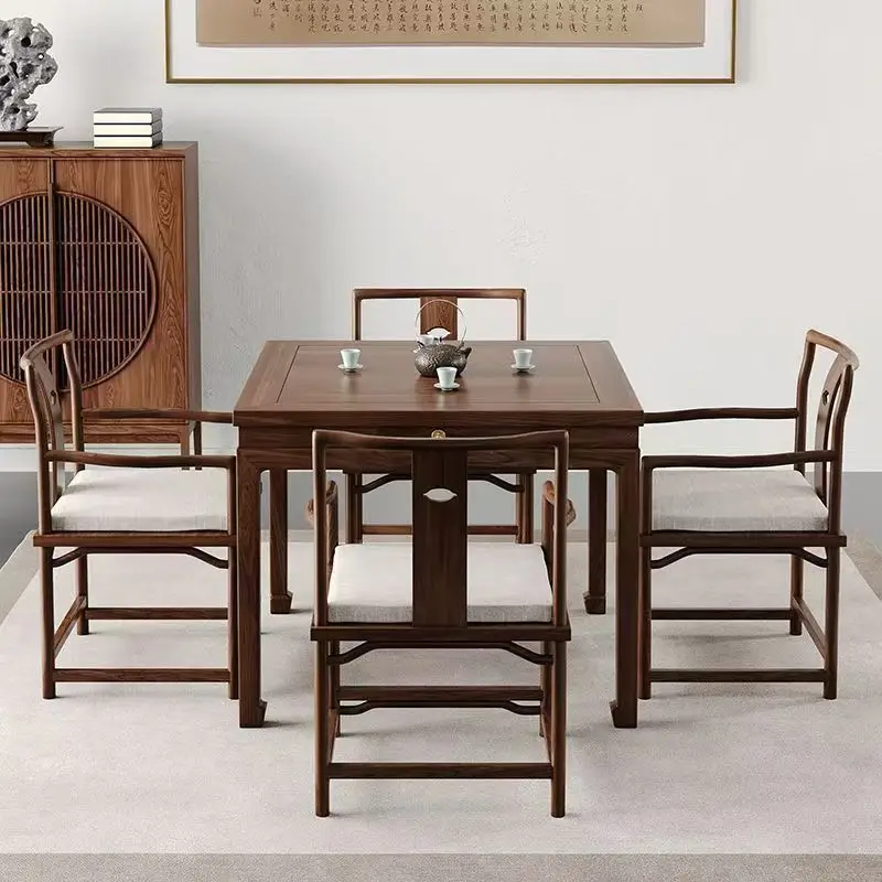 Ja Living room solid wood eight immortals table new Chinese square chess table