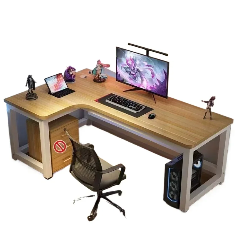 

Home Office Computer Game Desk Modern Corner L-Shaped Home with Storage Study Office