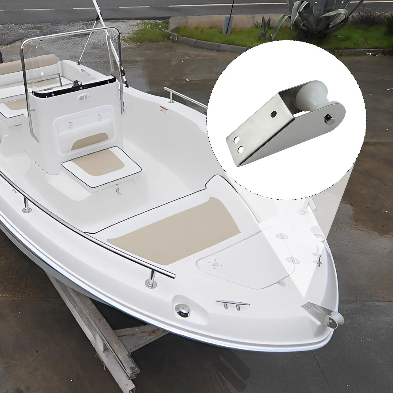 보트 보우 앵커 브래킷 해양 요트 보트 보우 앵커 롤러 런칭 하드웨어 카약 카누용 교체 액세서리