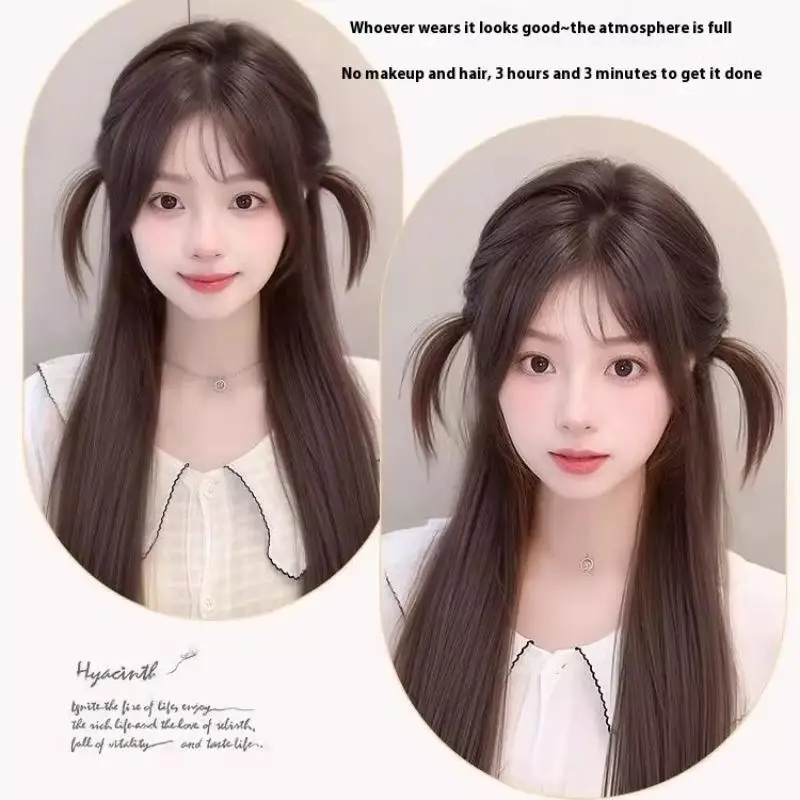 Синтетические плетеные волосы для наращивания, широкий поворот, свисающие уши, парик, заколка для волос, ленты для волос, пушистая плетеная повязка на голову, парик для женщин