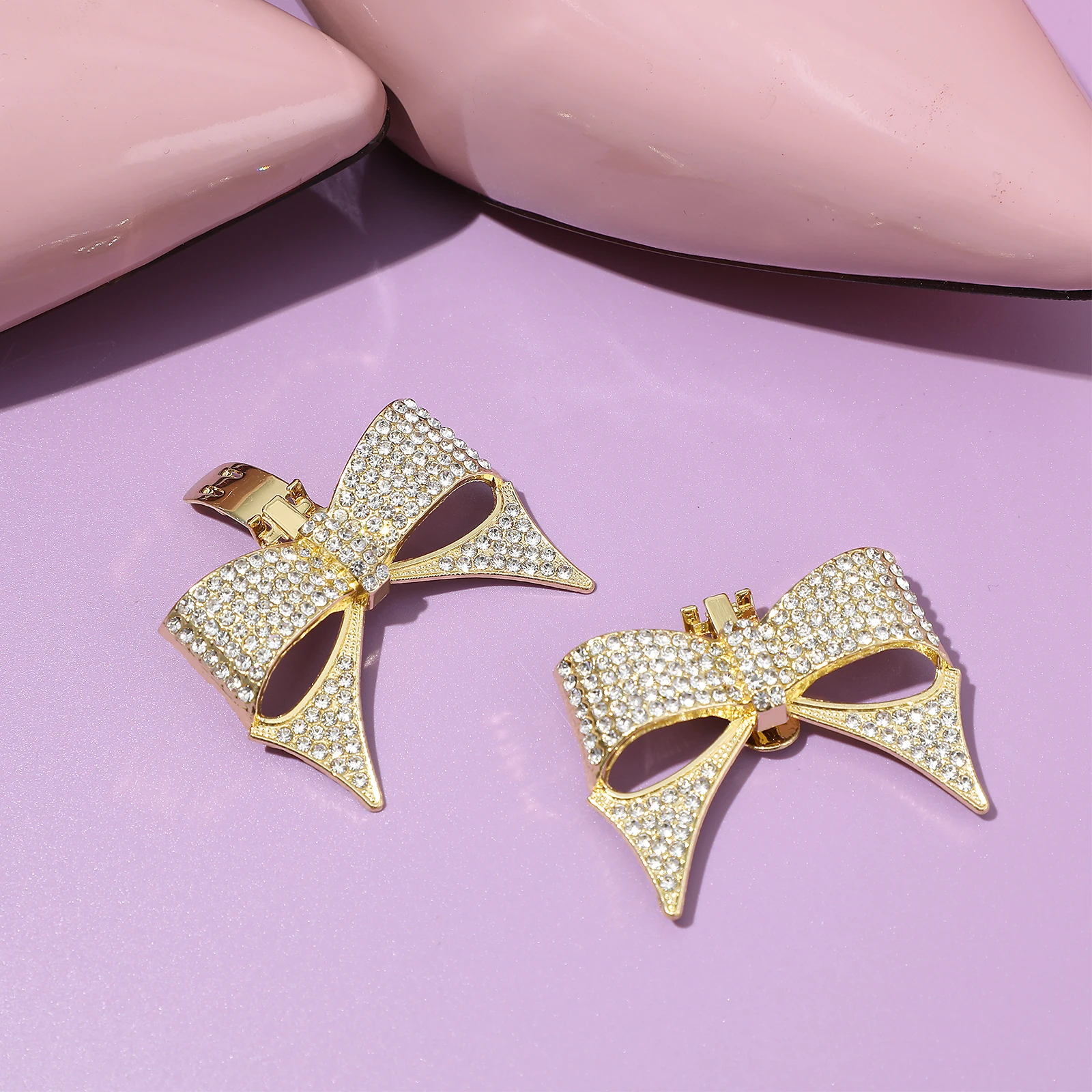 

Bow Shoe Clip Tongs Wedding Decorations Ornament Bridal Clips Shoes Charms Removable Buckles Tie