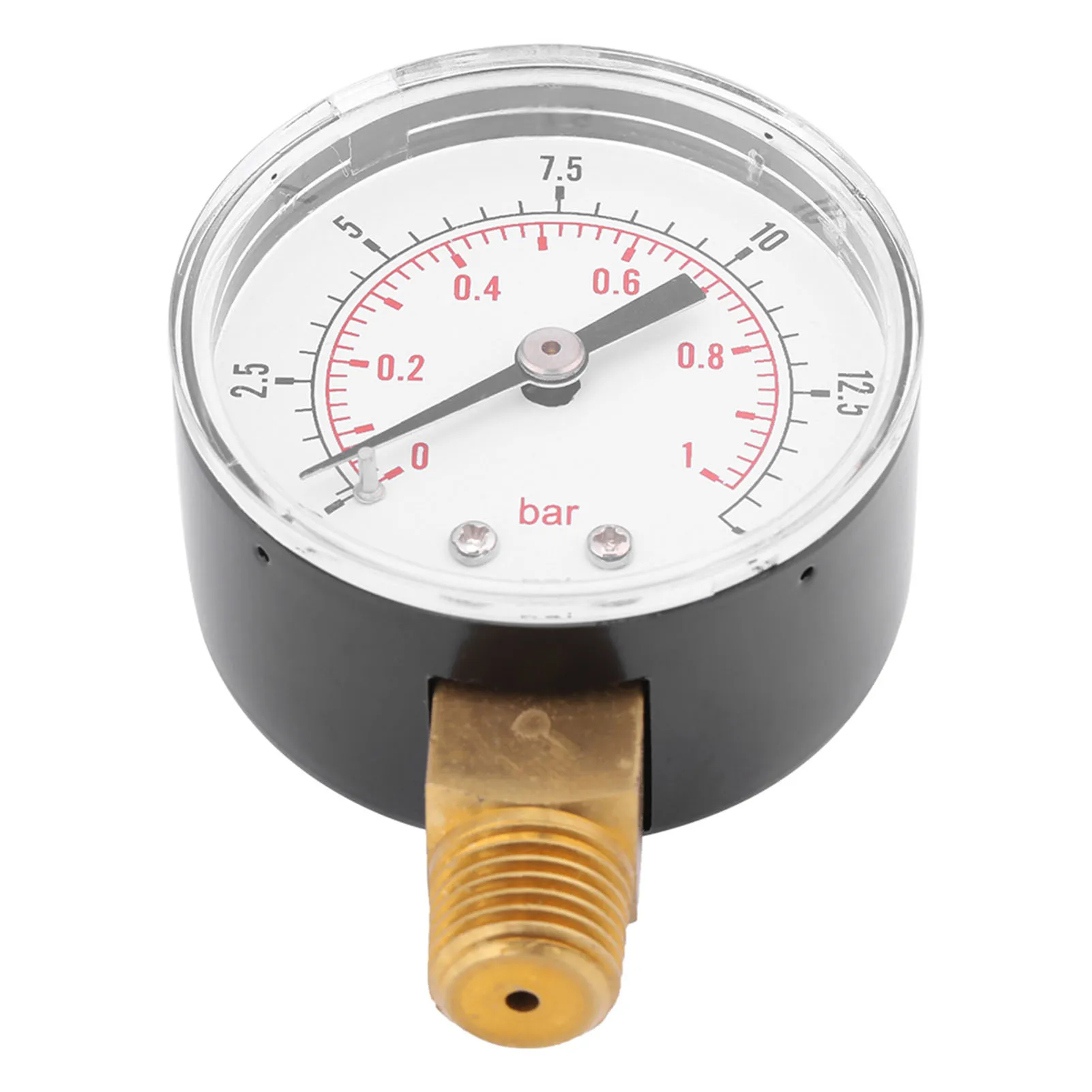 Pressure Gauge Low Pressure Gauge Water Pressure Meter Dual Scale Dial Indicator Manometer 0-15PSI Pressure Measuring Tools