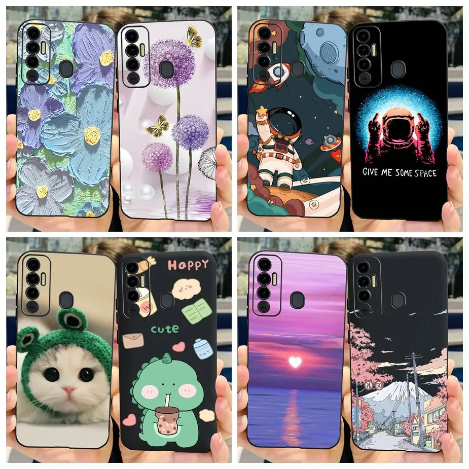 Funda de silicona blanda para Tecno Spark 7 P, carcasa bonita pintada a la moda, carcasa trasera, para Tecno Spark 7 Pro Spark7 P