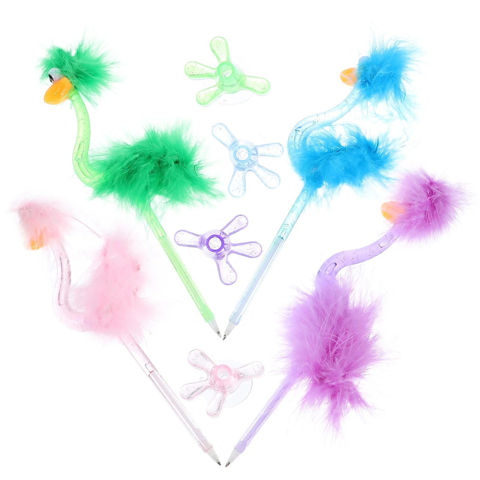 

4 Pcs Ostrich Ballpoint Pen Cartoon Writing Supplies Party Signing Colored Kids School Use Ballpoint Pen