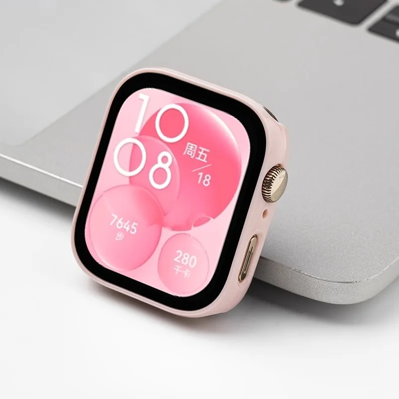 Gehärtetem Glas + Fall Für Huawei Uhr Fit 3 Stoßstange Volle Abdeckung Uhr Screen Protector Correa Huawei Fit 3 PC Shell neue Zubehör