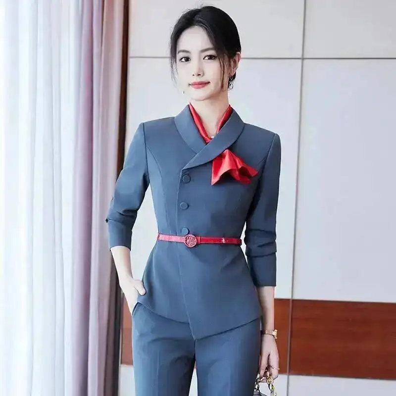 Formal Women Business Suits Female Pantsuits Women Autumn Winter Professional Work Wear Career Interview Trousers Set Blazers