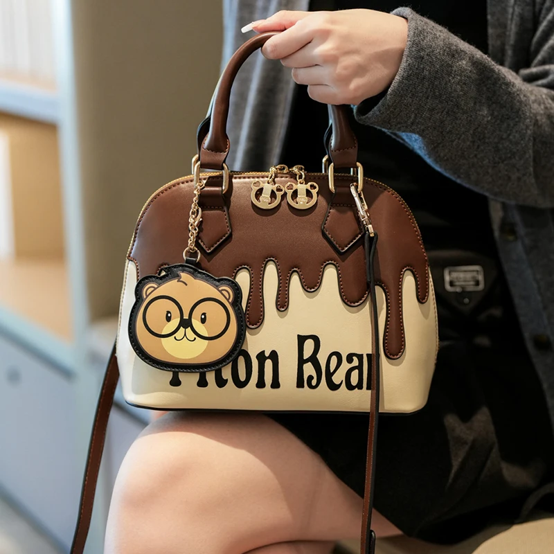 Beibaobao 2024 new shoulder bag fashionable women\'s crossbody bag large capacity casual cartoon animal handbag Bolso de Mujer
