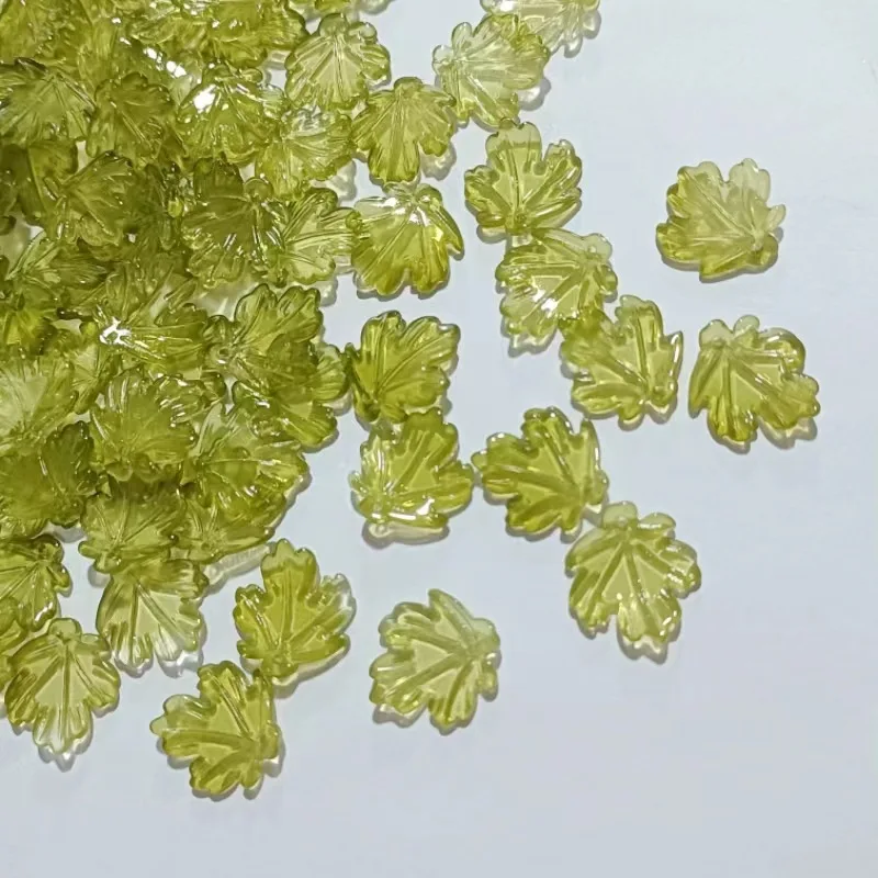 20pcs 21x23MM Pumpkin Leaf Lampwork Glass Beads Czech Crystal Loose Beads For Jewelry Making Handmade DIY Beacelets Accessories