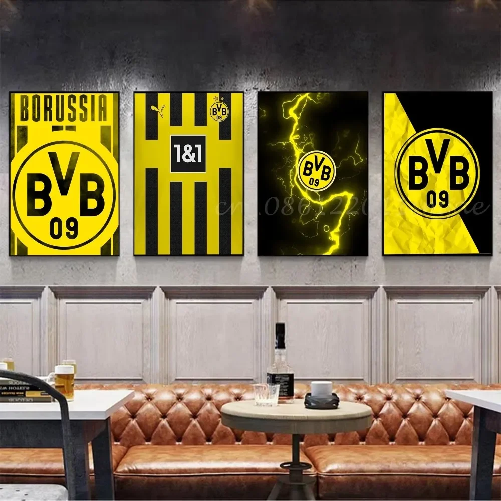 1 قطعة B-بوروسيا D-Dortmund نادي المشارك ذاتية اللصق الفن ورق مقاوم للماء ملصق مقهى بار غرفة جدار ديكور
