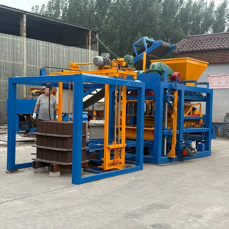 QTJ4-25 Full Automatic Concrete Block Making Machine Energy Saving Hollow Brick Machine