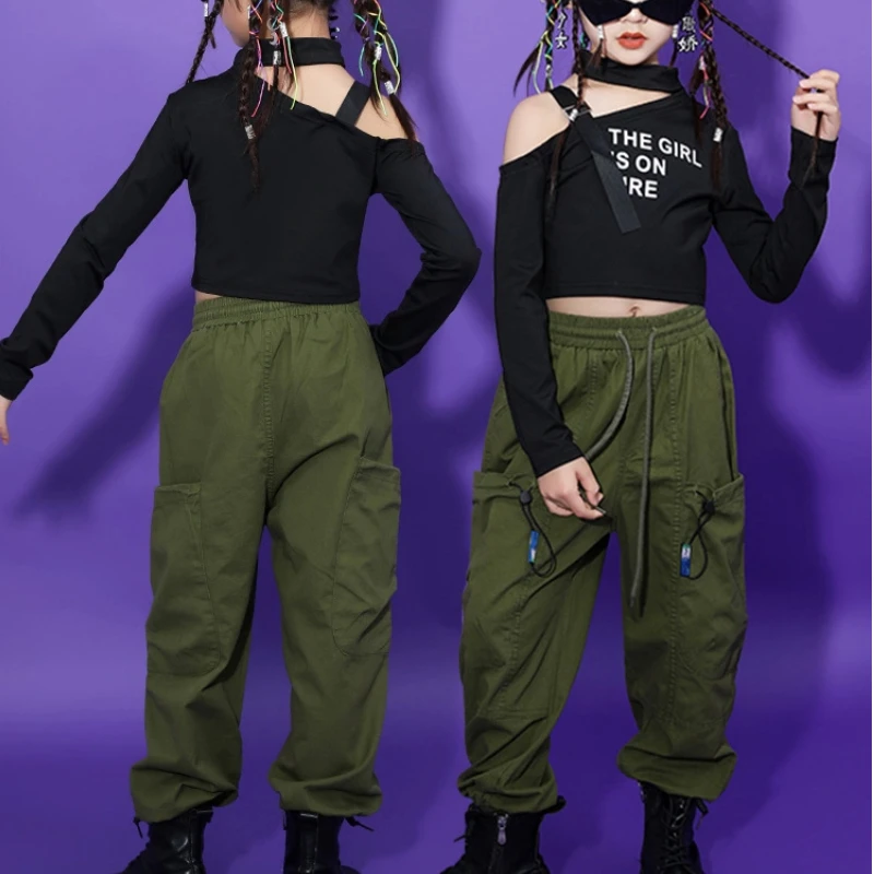 어린이 재즈 댄스 의상, 모델, 패션쇼, 소녀들의 T-스테이지 공연, 어린이 스트리트 댄스 의상 세트