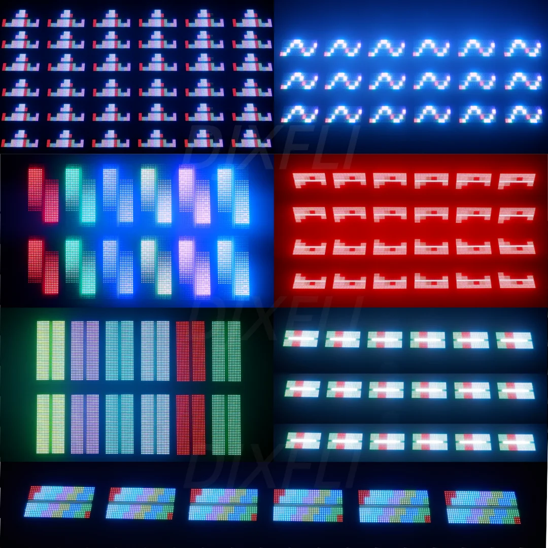 200W RGBW LED 4in1 48 Partition Strobe Stage Light DMX512 Super Bright Wash Effect for Disco KTV DJ Events Performances Lighting