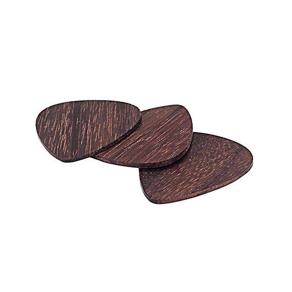 

3Pcs Rosewood Guitar Pick Coffee Color Wooden Plectrum for Guitars Ukulele Comfortable Grip Easy to Carry and Use
