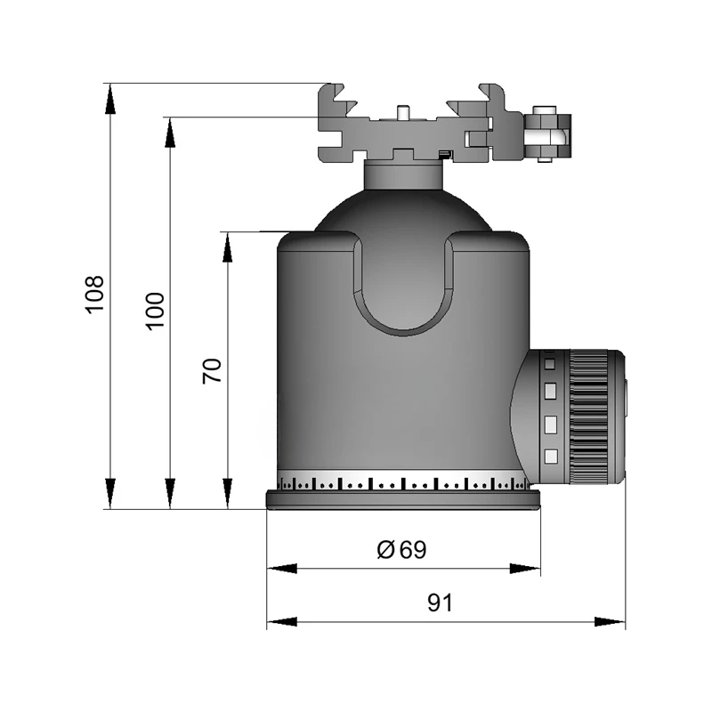 ARCA-SWISS Z1 801104 SP Wrench Lock Yajia Professional Ball Head