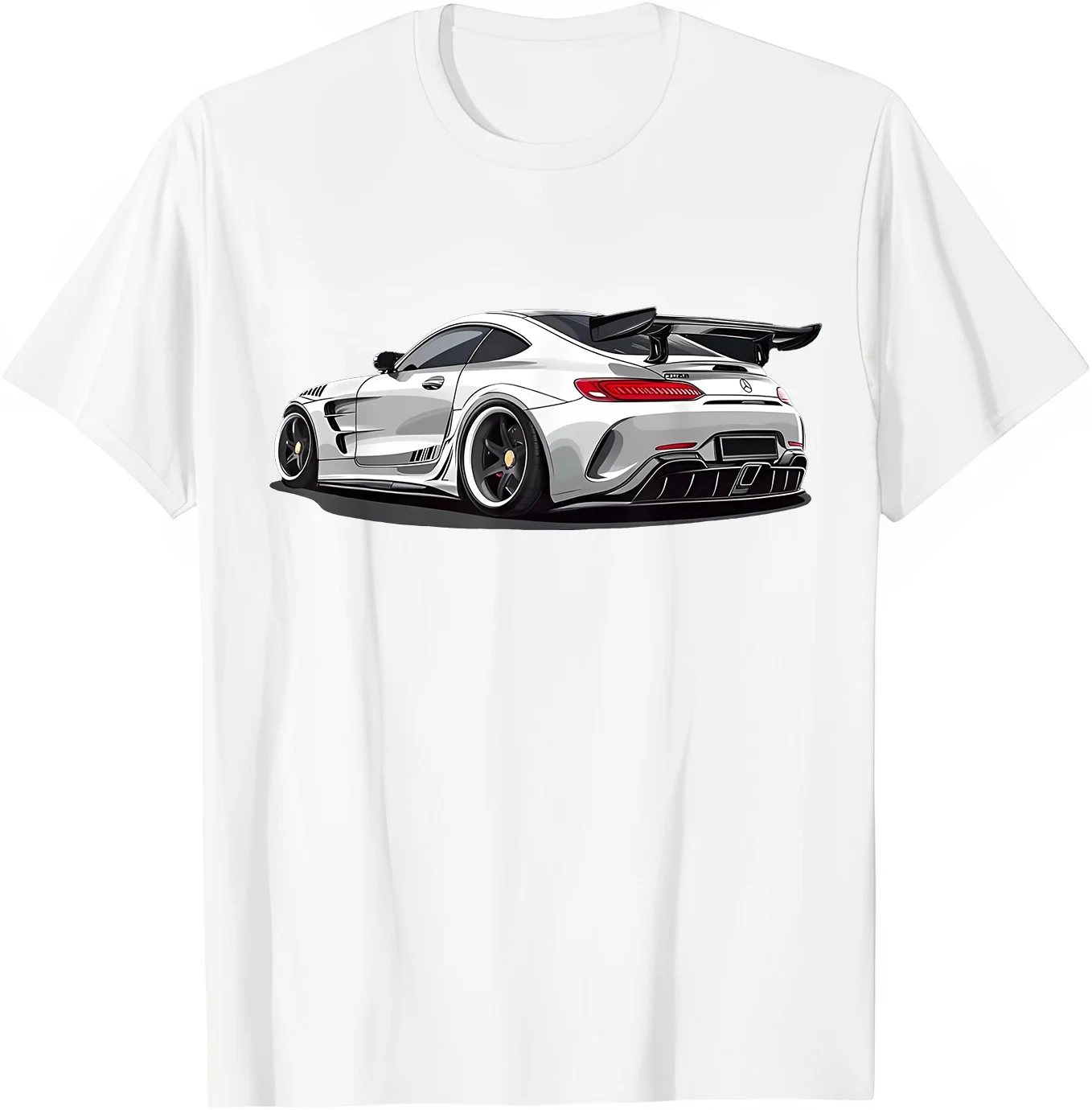 White GT3 Merc Hand Drawn AMG Super Car T-shirt T-Shirt