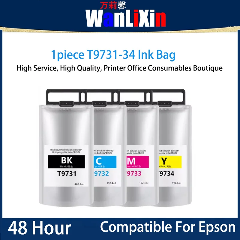 

1 шт. T9731 T9732 T9733 T9734 Чернильный мешок, совместимый с принтером Epson WorkForce Pro WF-C869Ra