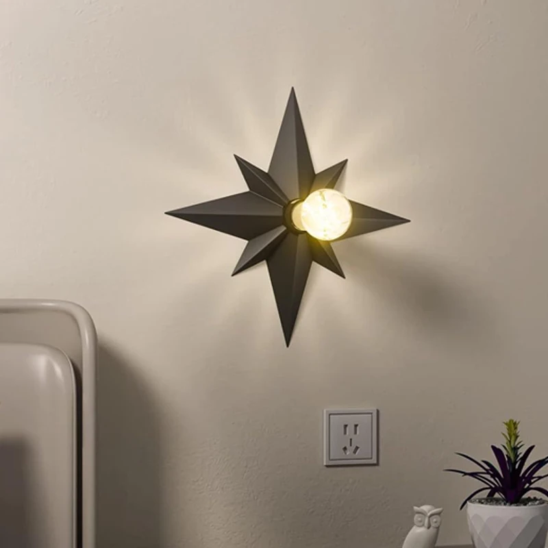 Retro Iron Wall Lamp Room Decor Corridor Ceiling Lights LED Entrance Lighting Fixtures Home Indoor Kitchen Suspension Luminaria