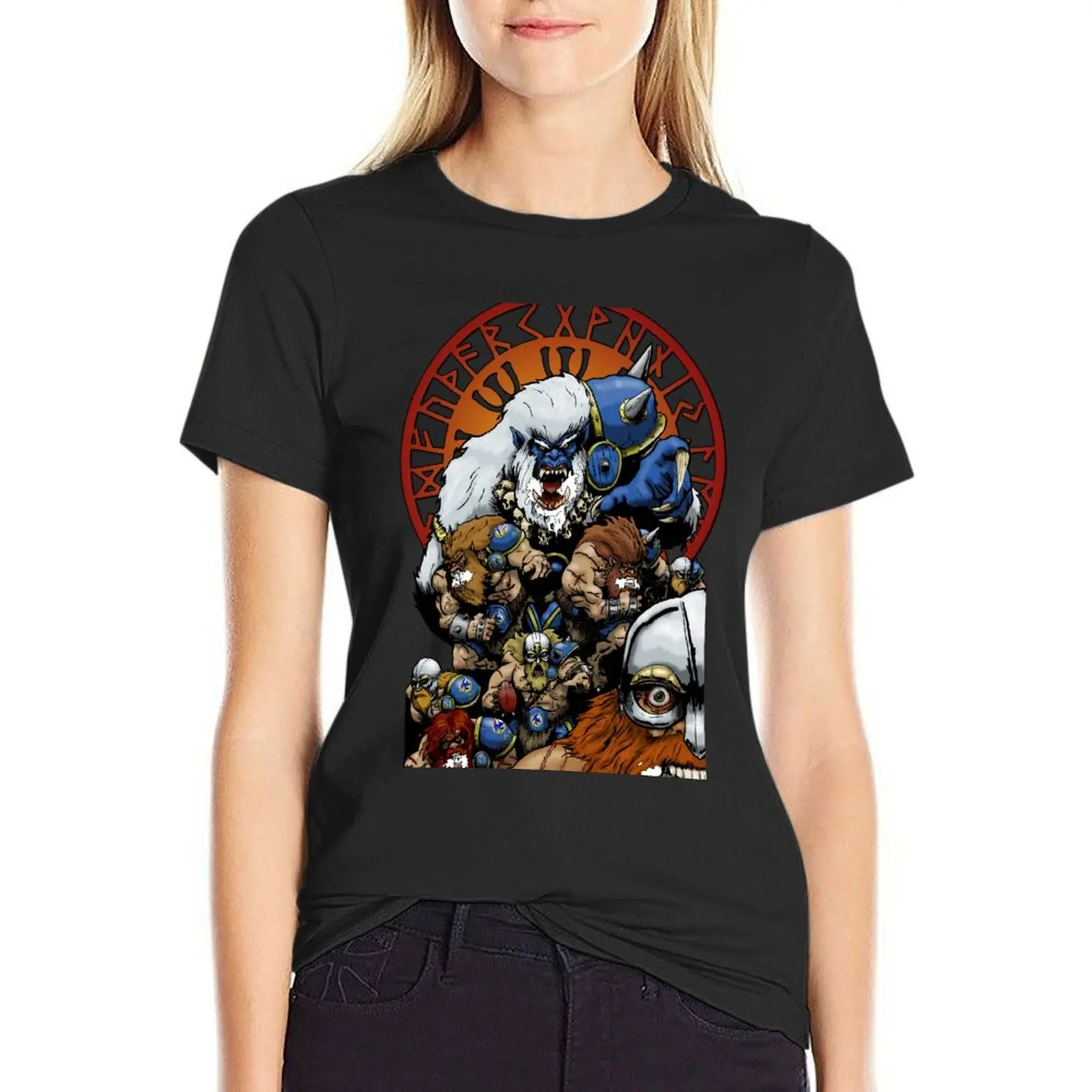 north wrath T-Shirt tops lady clothes korean Women's clothes