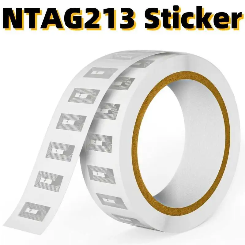 50PCS Original NTAG213 144B Blank Rewritable NFC Stickers Adhesive Labels for Smart NFC Mobiles