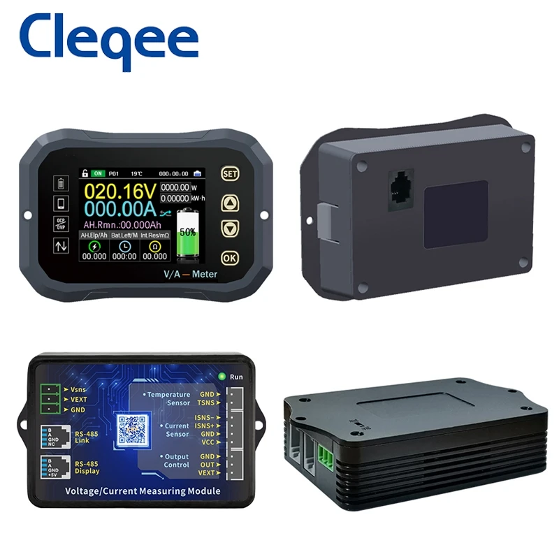 Cleqee KG140F Batterij Tester 100V 400A Coulombmeter Meter Batterij Capaciteit Indicator Lcd Power Display Telefoons Controle KL140F