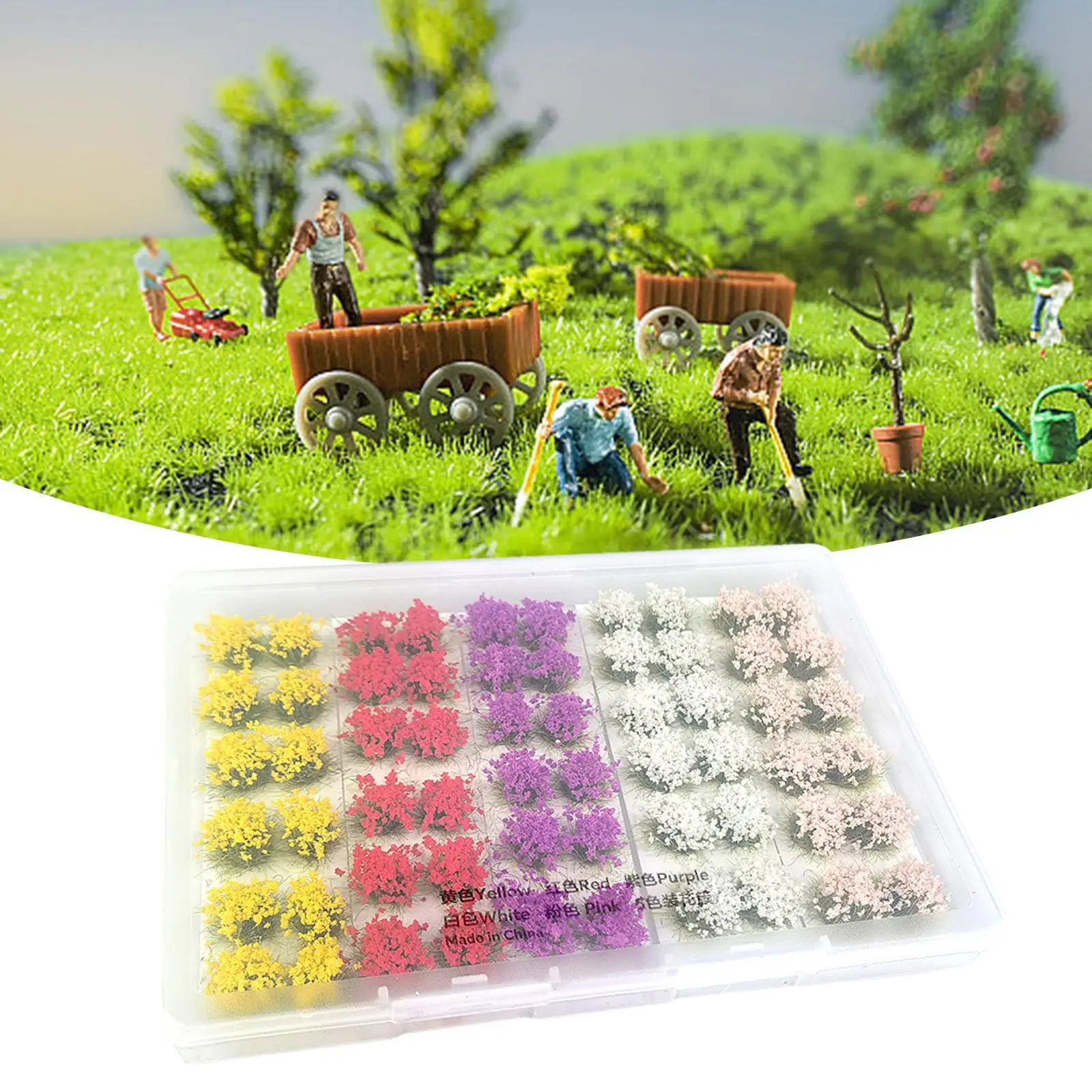 

DIY Miniature Flower Cluster Static Grass Tufts for Model Building Terrain