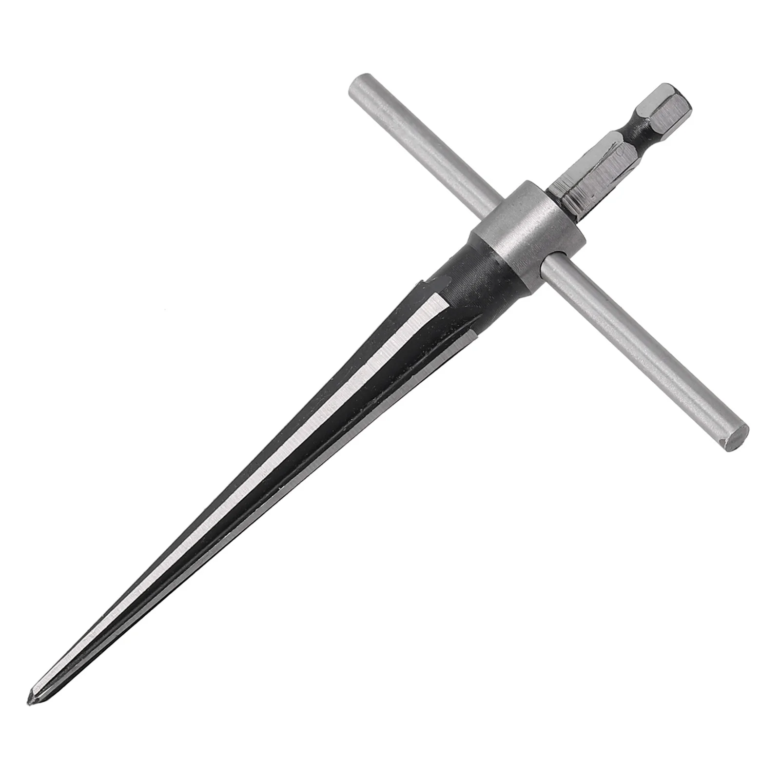 Tapered Reamer Hand Held Reamer 45# Steel Hand Held Reamer Steel Reamers T Handle Inverted Taper Wood Sink Holes