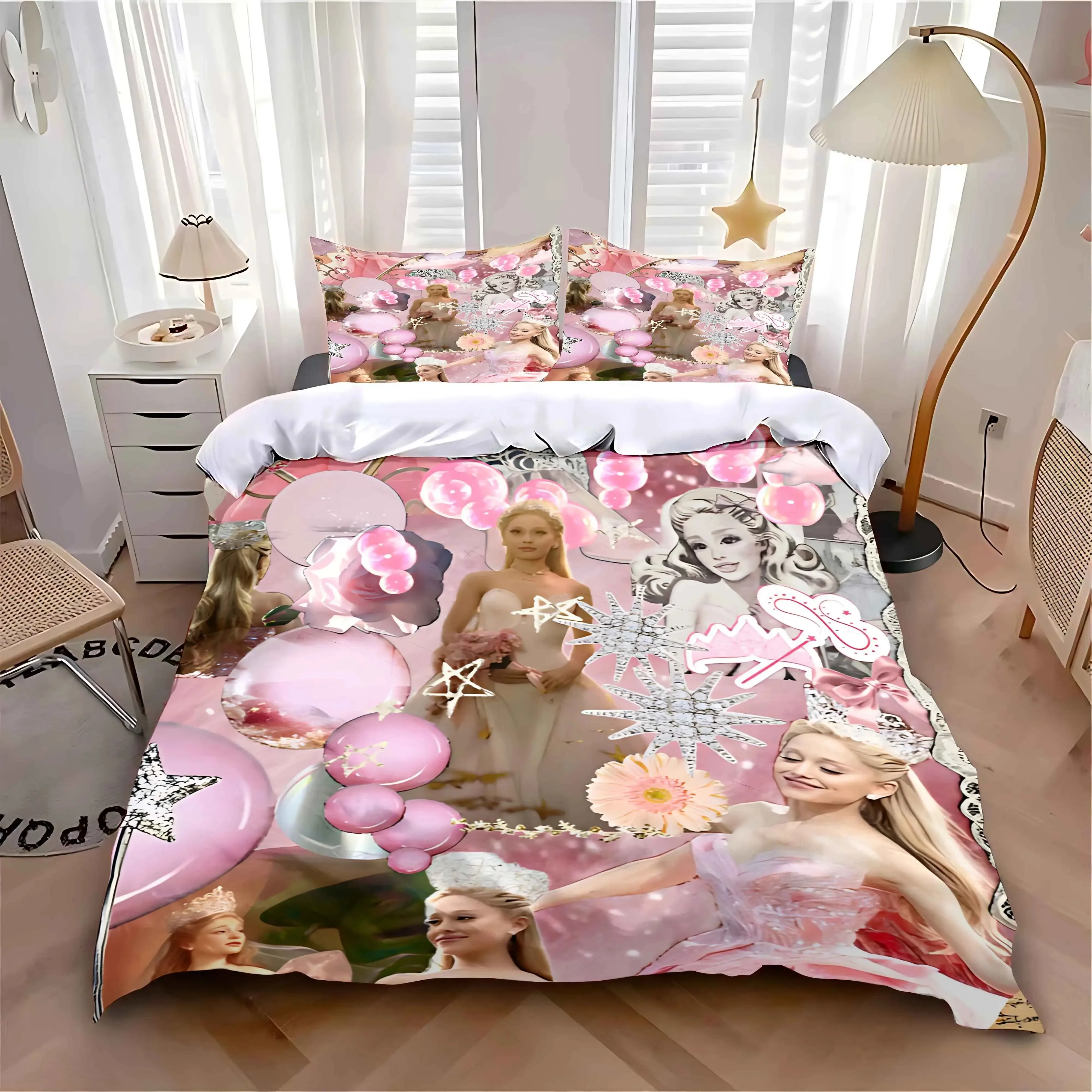 Duvet Cover Pillowcase Bedding Set Adult Boy Girl Bedroom Decoration Children Gift Single Double Large Size W-Wickeds M-Musicals
