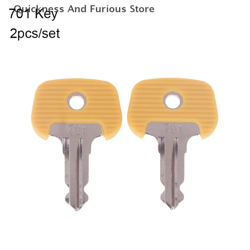 2Pcs 701 Forklift Ignition Key For Trucks 28520480 Yellow Ignition Key Power Start Key Manual Electric Forklift Accessories