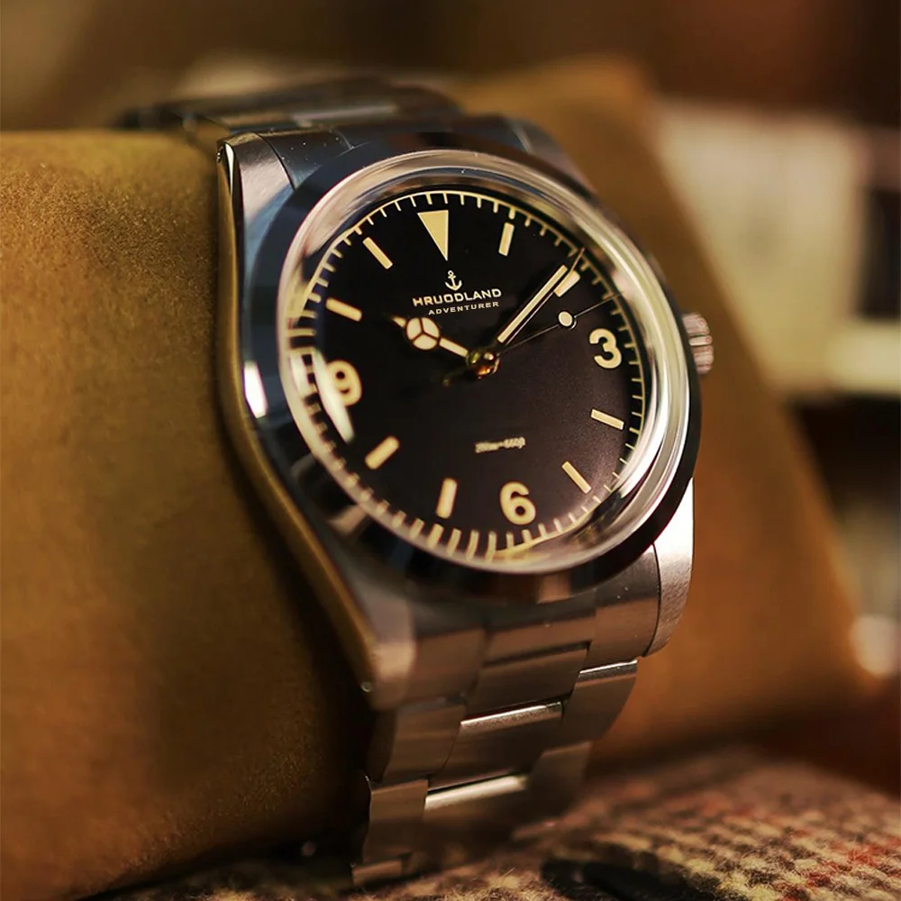 

Новинка 2025 года Hruodland, роскошные автоматические механические мужские деловые часы 36 мм, F029 с сапфировым стеклом, часы для дайвинга из нержавеющей стали, reloj hombre