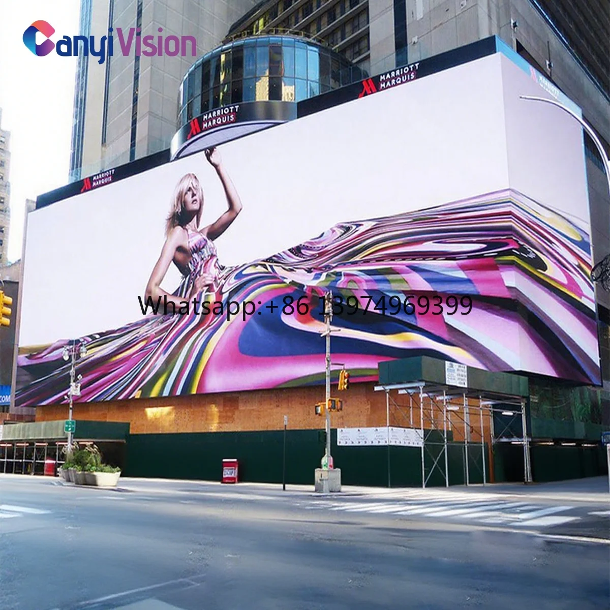 P8 Die-cast Aluminum Outdoor LED Billboard Video Wall Common Cathode LED Display Energy-saving LED Display