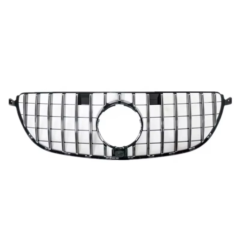 Wholesale durable upgrade to GT style gloss silver/black front bumper grille for Mercedes Benz GLE63 AMG W166 2015-2019