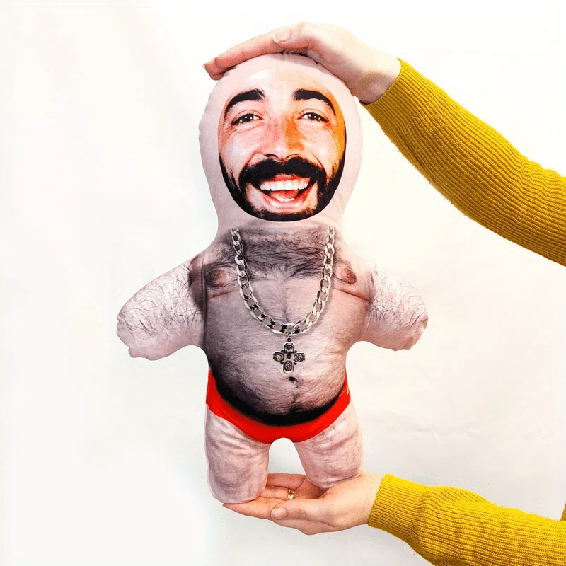 Customized Beer Belly Mini Doll Personalized Funny Dad Gift, Realistic Facial and Body Proportions, Soft Plush Material