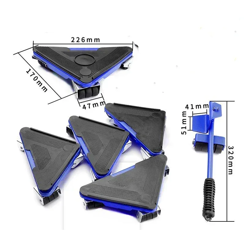 5 قطعة أداة نقل الأثاث المثلثة أداة التعامل مع الأشياء الثقيلة الأثاث المنزلي أدوات رفع الثقيلة المحمولة