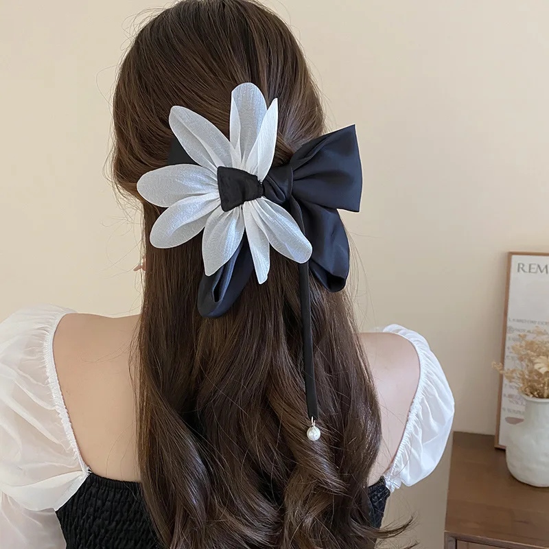 

Набор весенних заколок для волос с цветочным принтом — заколки с бантом и цветами в корейском стиле | Симпатичные аксессуары для волос для отдыха для девочек