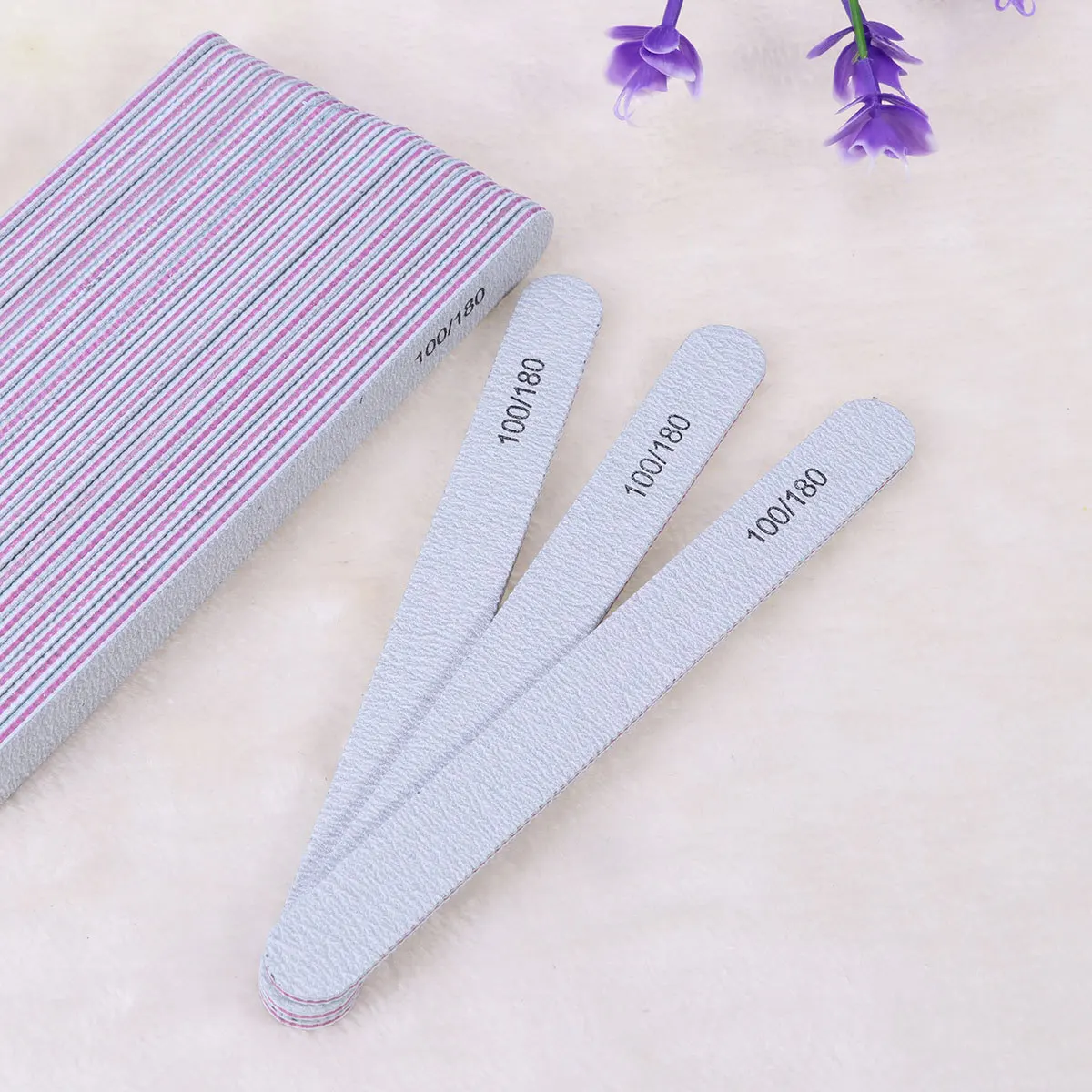 

25Pcs Chic Beautiful Nail File for Professional Learners Manicuring Surface Sanding -Sand Straight Woman Nail Files