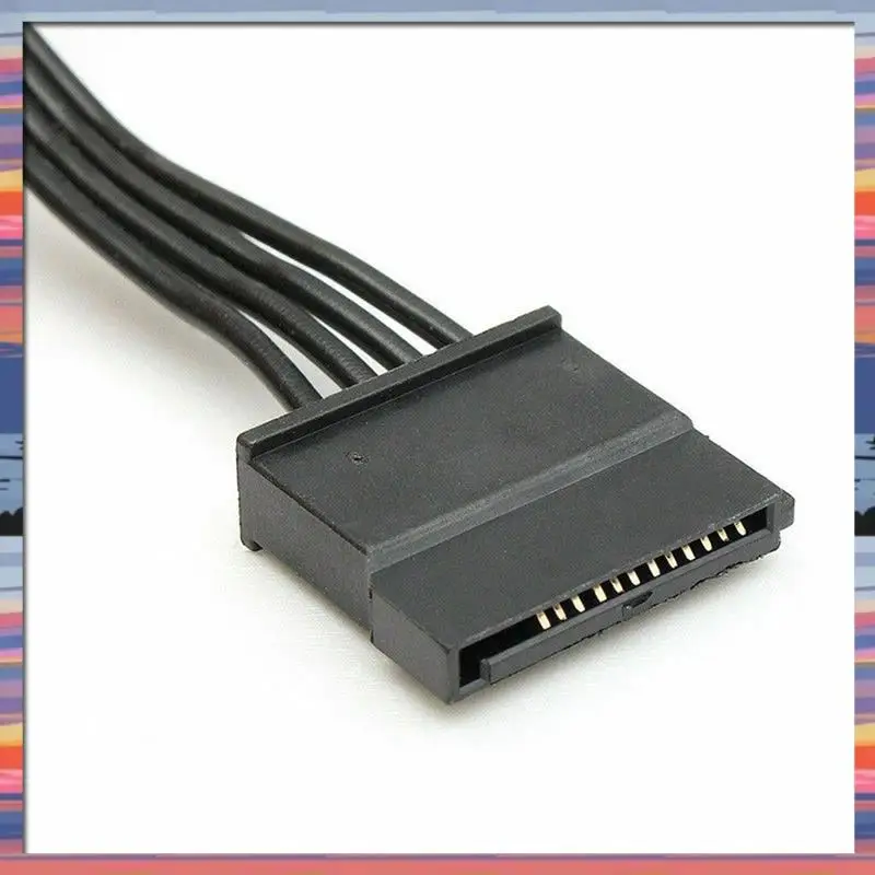 AC18(Guaranteed) 20X 4Pin IDE To 5-Port Power Supply Cable 4Pin Molex To Multi SATA Port 18AWG Wire Power Cord For Hard Drive HD