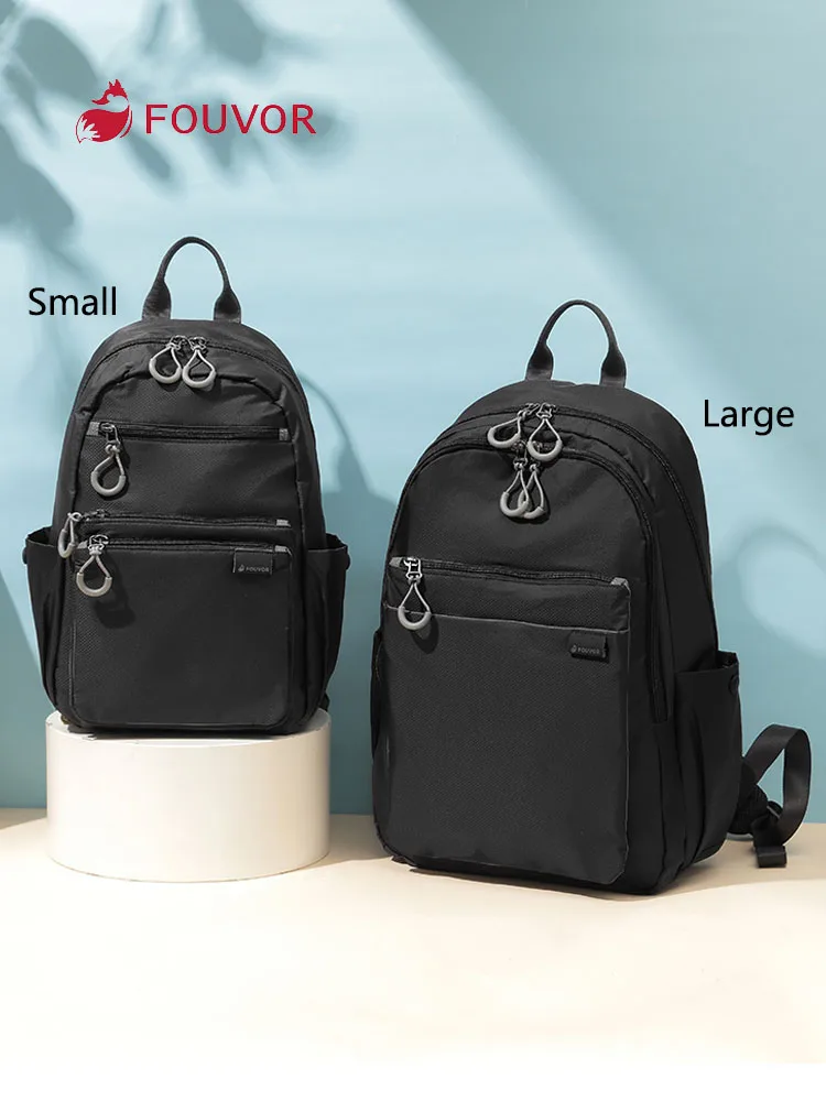 Fouvor Fashion Casual Nylon Backpack Women Large Capacity Waterproof Backpack Canvas Sports Lightweight Laptop Backpack 2802-02