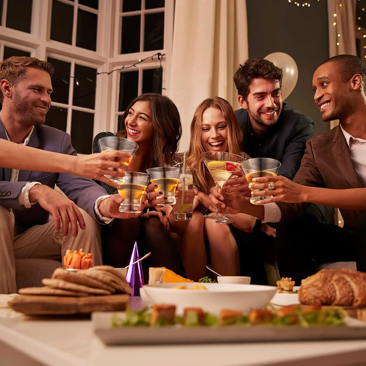 Glasses Set of 2, Elegant Crystal  Glasses in Gift Box, 8 oz Hand Blown Cocktail Glasses for , Cocktail Party, Cosmopolitan, , G