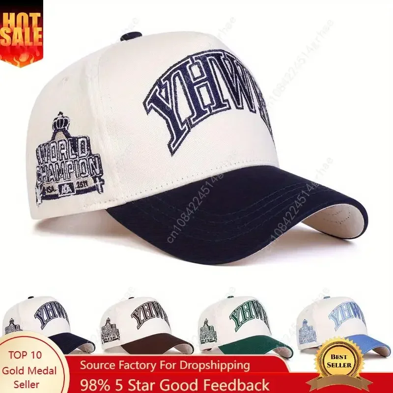

Unisex YHWH Letter Embroidered Five-faced Hat Baseball Cap Outdoor Sport Adjustable Sunscreen Leisure Hat Spring Autumn Travel T