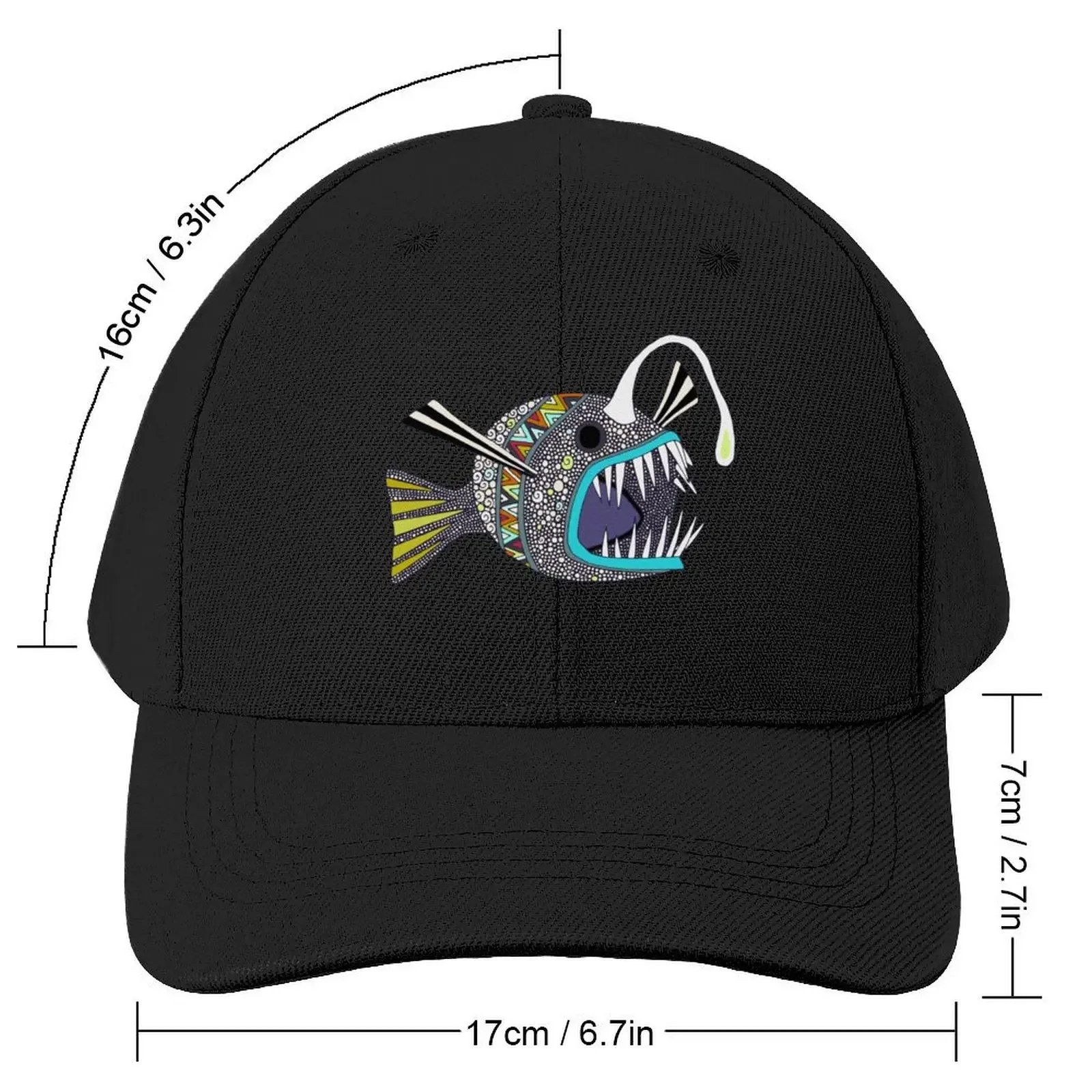 deep sea anglerfish Baseball Cap Vintage Golf Wear Designer Man Women's