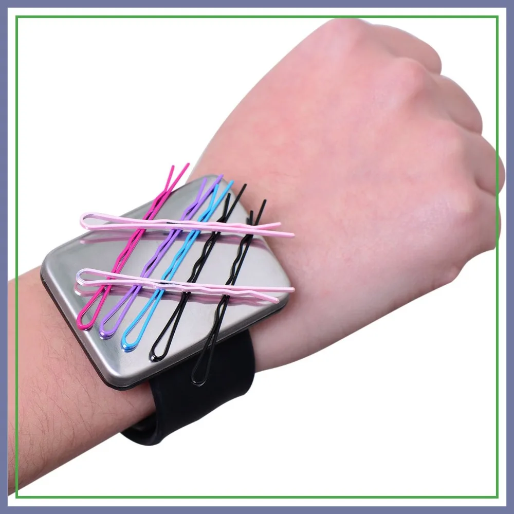 

Magnetic Silicone Wrist Strap Bracelet for Bobby Pins and Clips Storage (1-Pack)